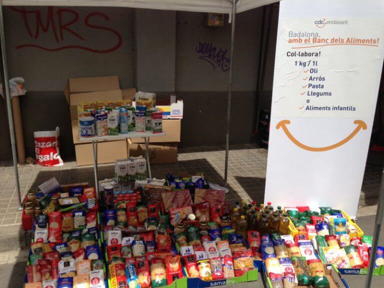 CDC recull 400 quilos de menjar pel Banc d’Aliments en tres hores