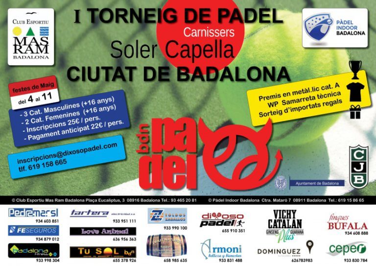 S’organitza el Primer Open Ciutat de Badalona de Pàdel