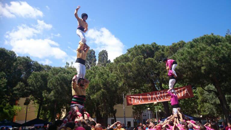 La Colla Micaco estrena el pilar de 5 a la Fira de Sant Roc