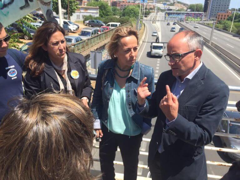 CiU i Falcó es comprometen a iniciar el lateral de la C-31 i els reallotjaments de Sant Crist
