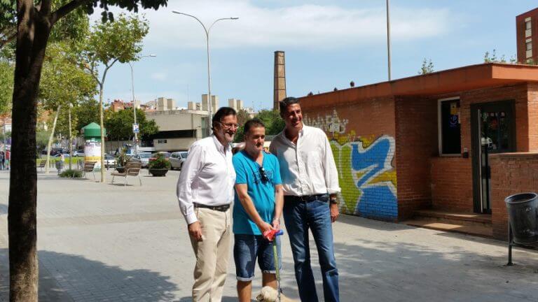 Mariano Rajoy visita Badalona i dina amb Albiol i la seva família al barri de Llefià