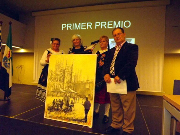 Antonio Darías, guanyador del XIV Certamen de Pintura de Zurbarán