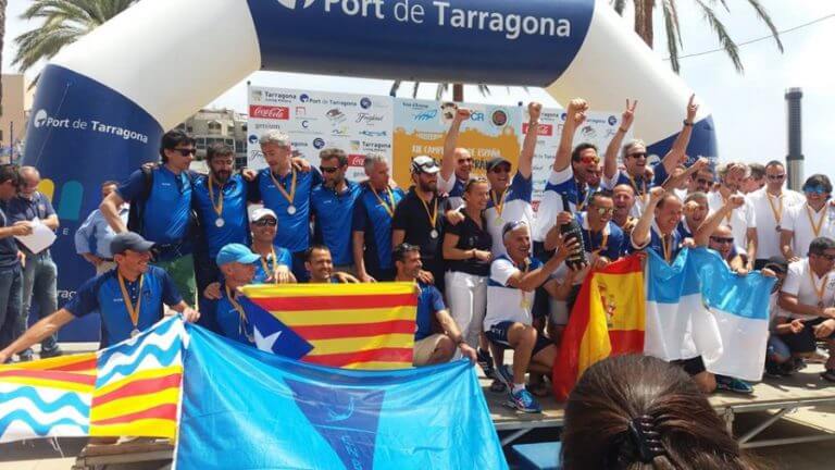 El veterà masculí del CN Badalona, subcampió d’Espanya de Llaüt del Mediterrani