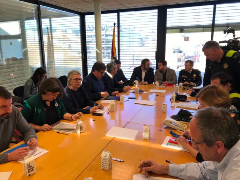 Reunió entre Ajuntament i Generalitat per coordinar l’atenció als afectats per l’incendi