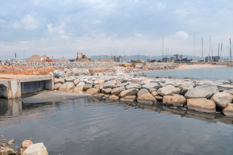 La descontaminació de la platja de la Marina podria estar acabada durant l’agost