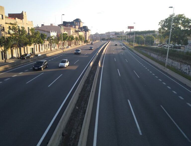 En funcionament el nou carril bus VAO de la C-31