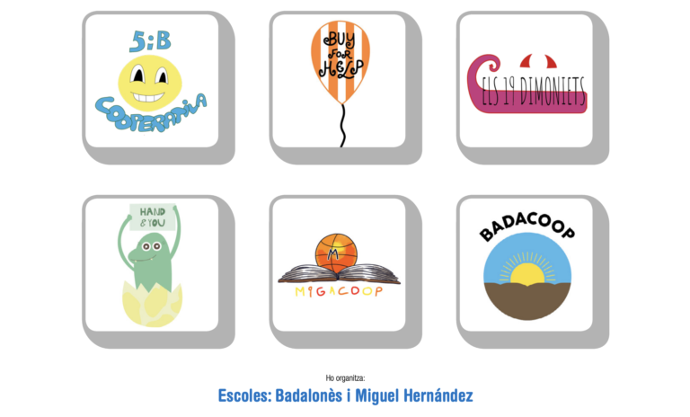 Alumnes de dues escoles posen a la venda els productes que han elaborat a les seves cooperatives 