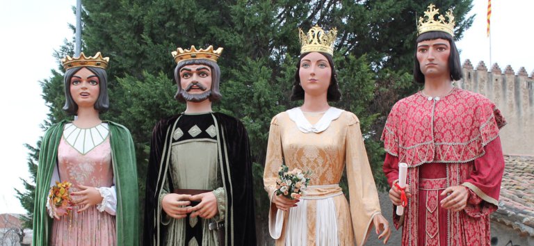 Dues parelles de gegants celebren 75 i 50 anys d’història