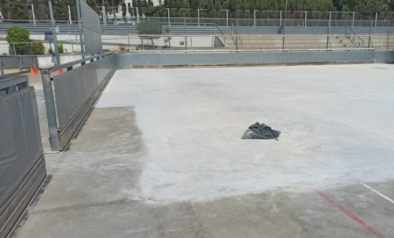 Comencen les obres per condicionar la pista de patinatge de Can Cabanyes