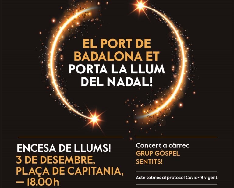 El Port de Badalona inicia la campanya de Nadal amb l’encesa de llums