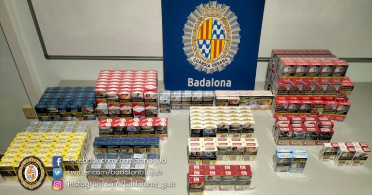 Intervinguts a Badalona 400 paquets de tabac per valor de 1700 euros