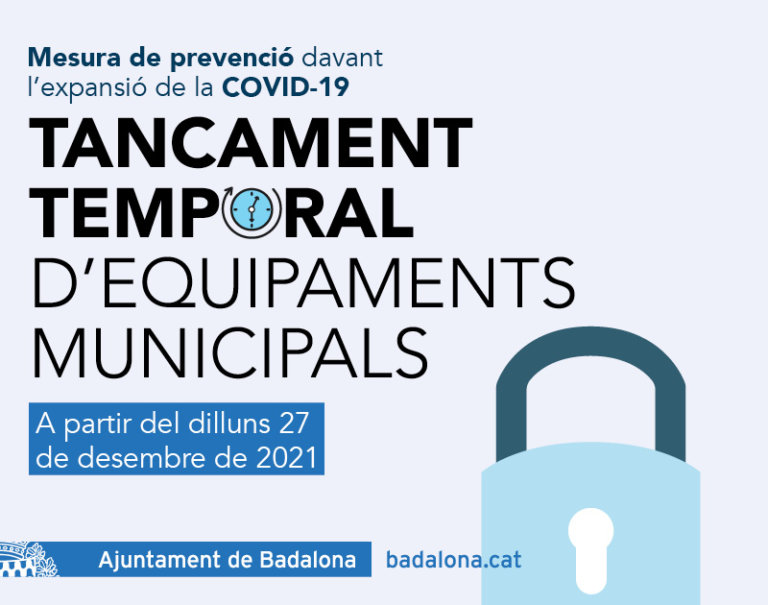 Badalona tanca múltiples equipaments municipals a causa de la Covid