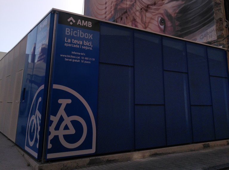 Nou aparcament gratuït de Bicibox a Badalona