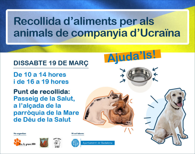 Recollida d’aliments a La Salut pels animals de companyia d’Ucraïna 