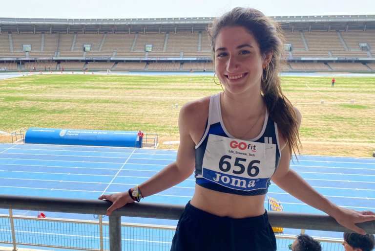 L’atleta de la UGE Badalona Laia Zurita, bronze al Campionat d’Espanya