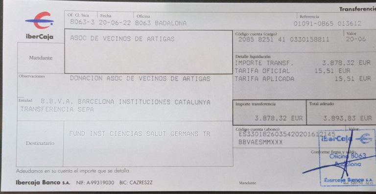 L’AVV d’Artigas dona 3.900 euros a Can Ruti abans de dissoldre’s