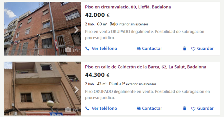 Pisos ocupats en venda per 45.000 euros: nou mercat immobiliari a Badalona