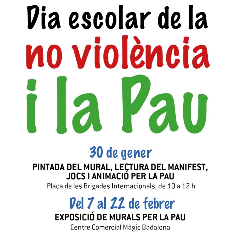 Badalona celebra el Dia Escolar de la No Violència i la Pau