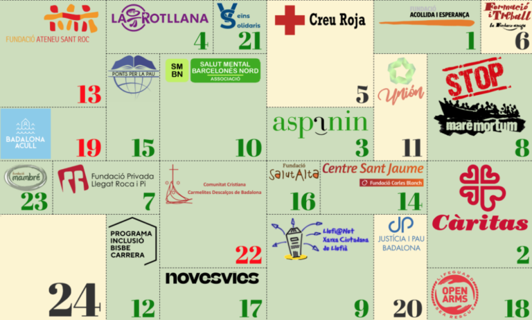 Èxit del primer Calendari d’Advent Solidari de Badalona