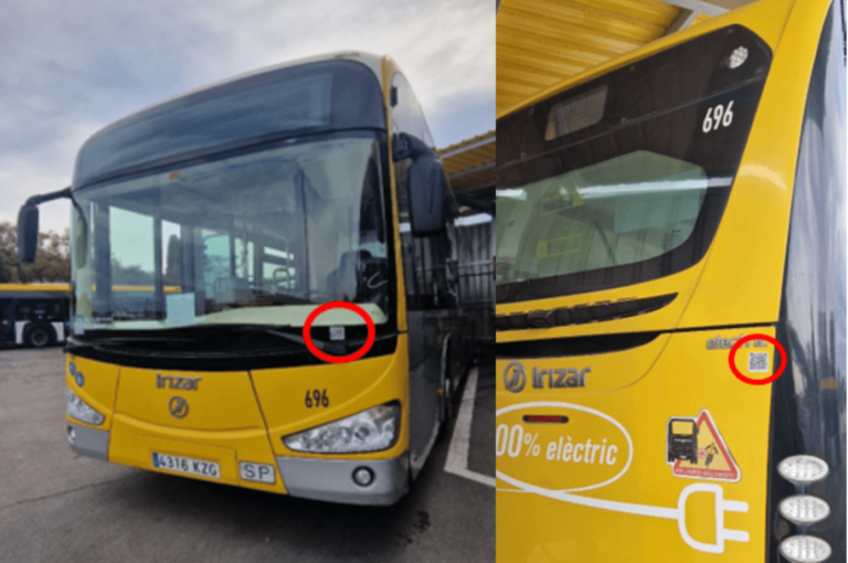 TUSGSAL col·loca codis QR amb la fitxa de seguretat als seus autobusos