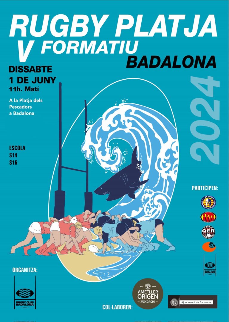 Dissabte de rugby platja a la platja dels Pescadors