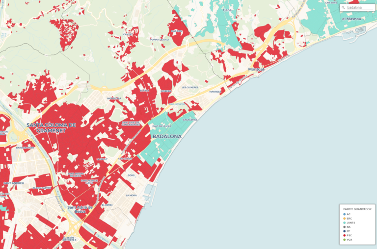 MAPA l Qui ha guanyat les eleccions en els diversos barris de Badalona?