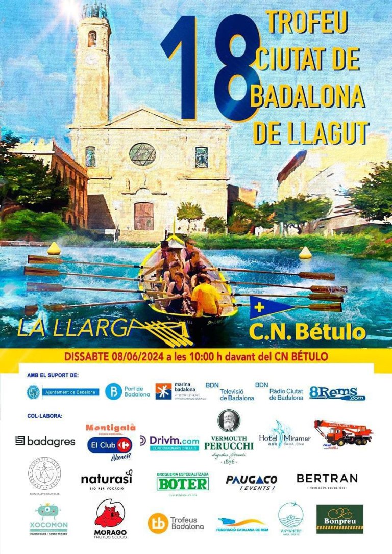 Aquest dissabte arriba el XIIIè Trofeu Ciutat de Badalona de Llagut, “La Llarga”