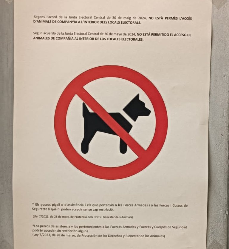 “No m’han deixat votar perquè portava el gos”