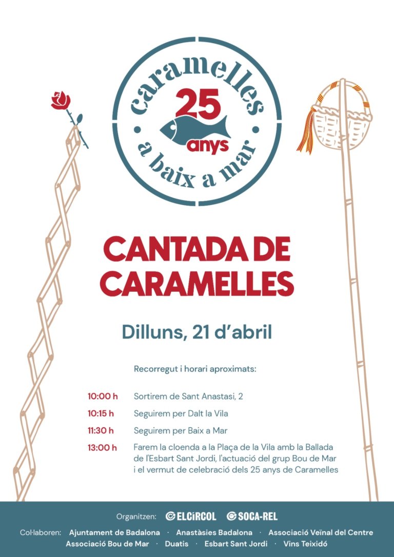 Dilluns de Pasqua a Badalona, celebració dels 25 anys de les Caramelles amb l’estrena del Bou de Mar en la festa