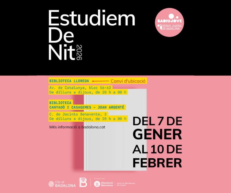 El programa “Estudiem de Nit” passa a la Biblioteca de Lloreda, perquè Llefià i Sant Roc tanquen per fred