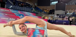 Inés Ruiz, del Rítimica Montigalà, obté diplona al Campionat Nacional Base celebrat a Oviedo
