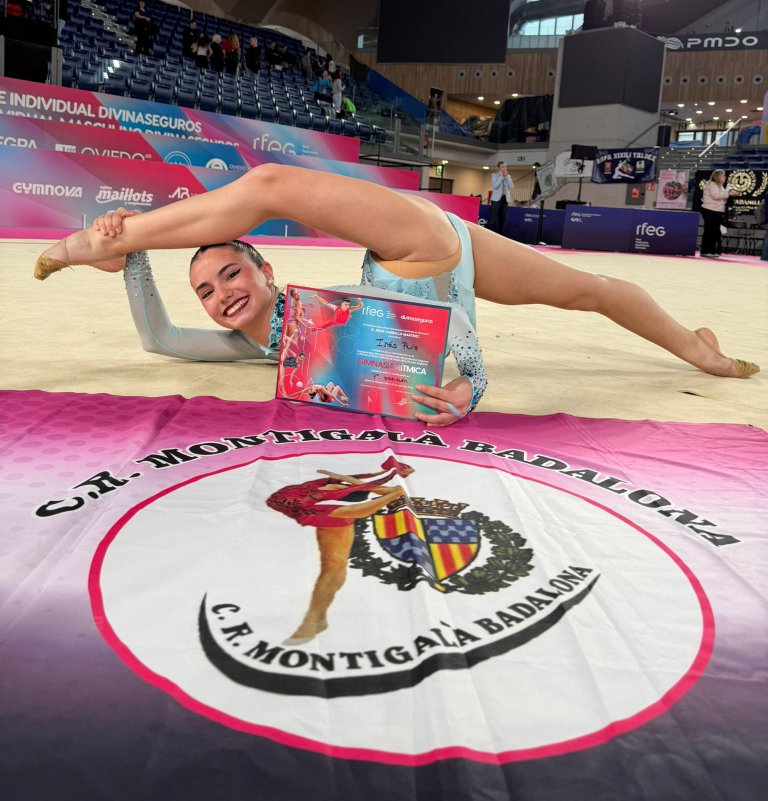 Inés Ruiz, del Rítimica Montigalà, obté diplona al Campionat Nacional Base celebrat a Oviedo
