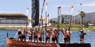 El veterà masculí del Rem Badalona es proclama campió de la Lliga Catalana de Llaüt Mediterrani