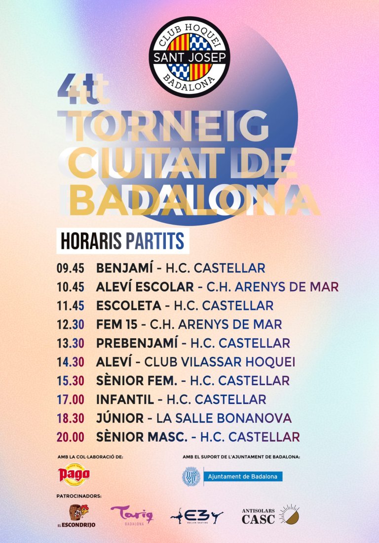 Can Cabanyes acull aquest diumenge el 4t Torneig Ciutat de Badalona d’hoquei patins