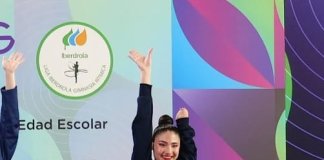 La gimnasta del Club Rítmica Montigalà, Angie Valentina Aponte, bronze al Campionat d’Espanya en Edat Escolar